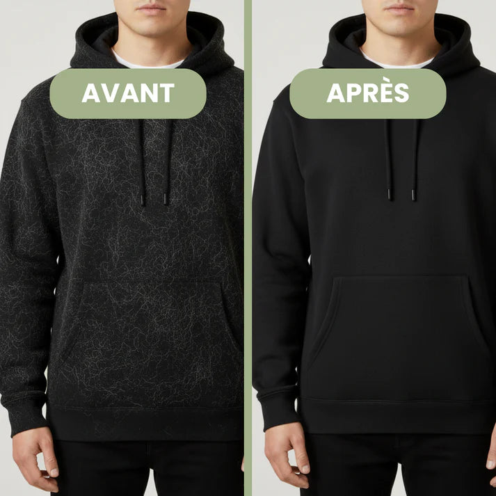 Avant après nettoyage vêtement